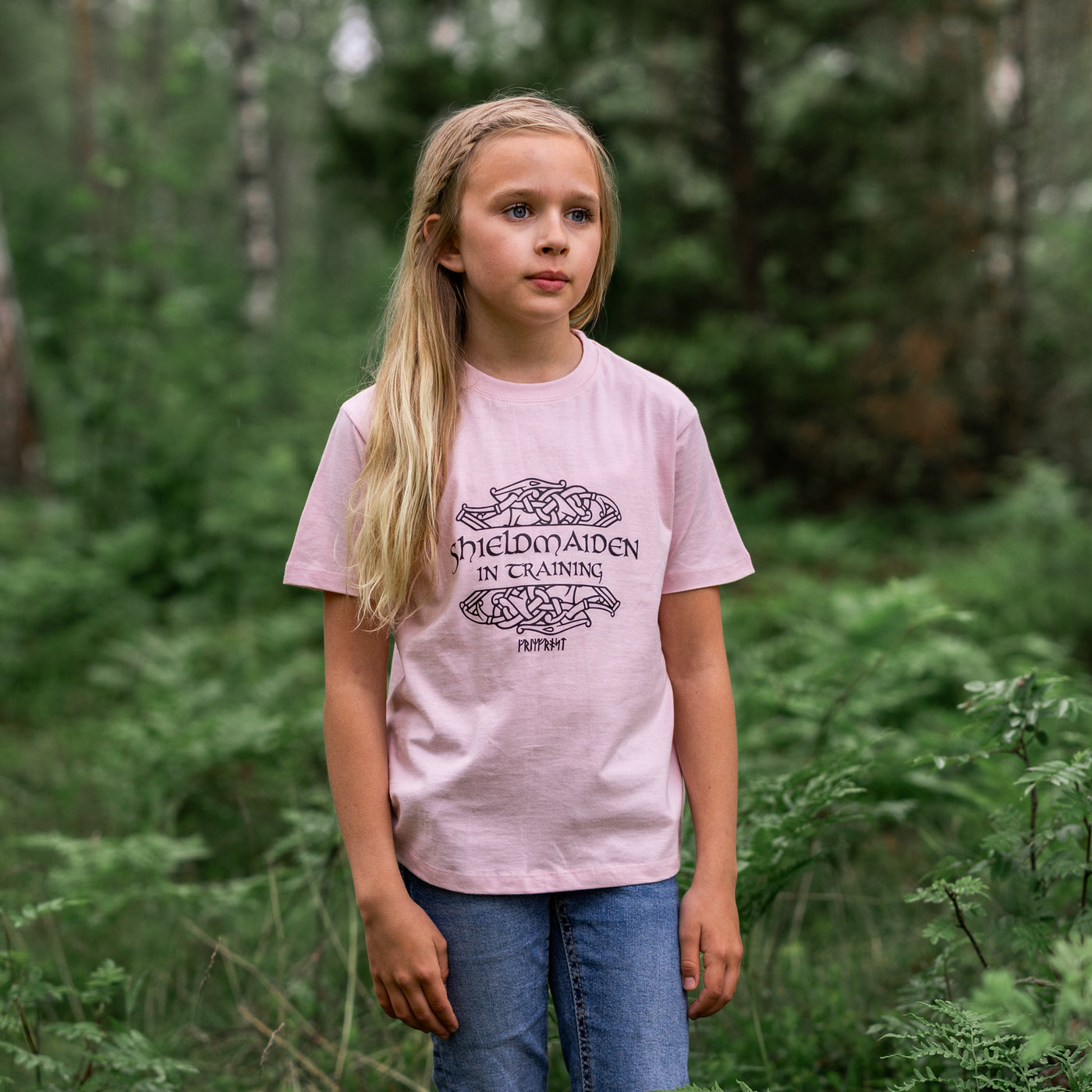 Kinder T-Shirt, Shieldmaiden, Rosa