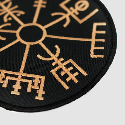 Vegvisir Patch, Bestickt, Schwarz