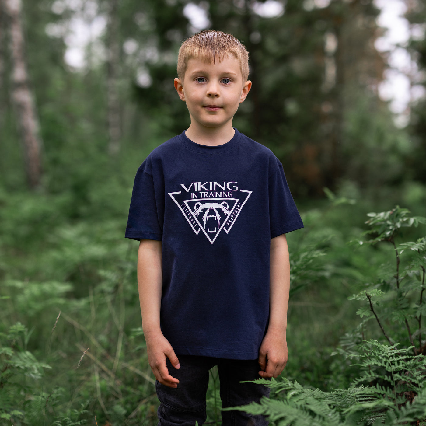 Kinder T-Shirt, Viking, Navy Blue