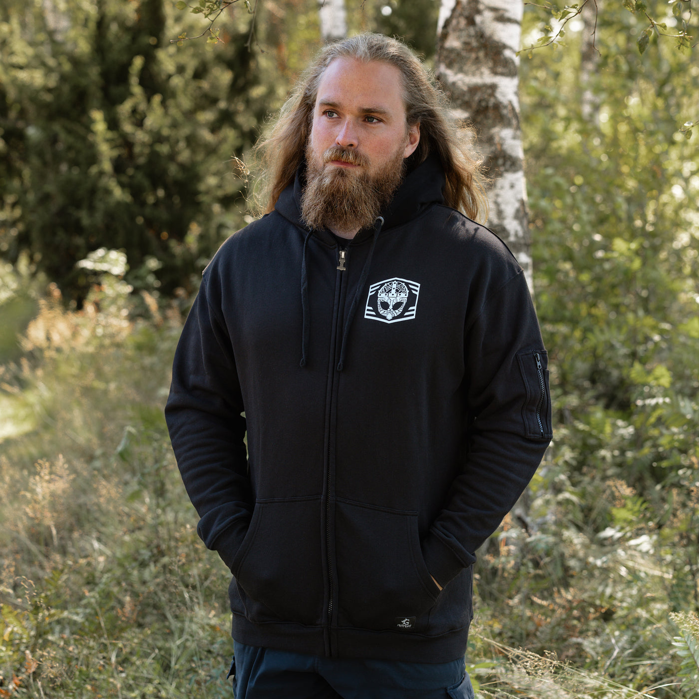 Premium Zoodie, Clan Helmet, Schwarz