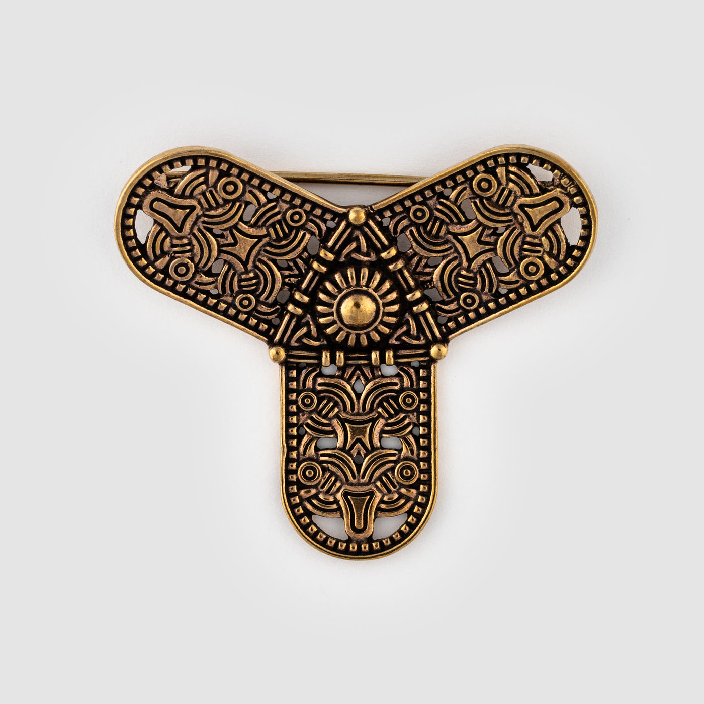 Dreipass-Brosche, Bronze