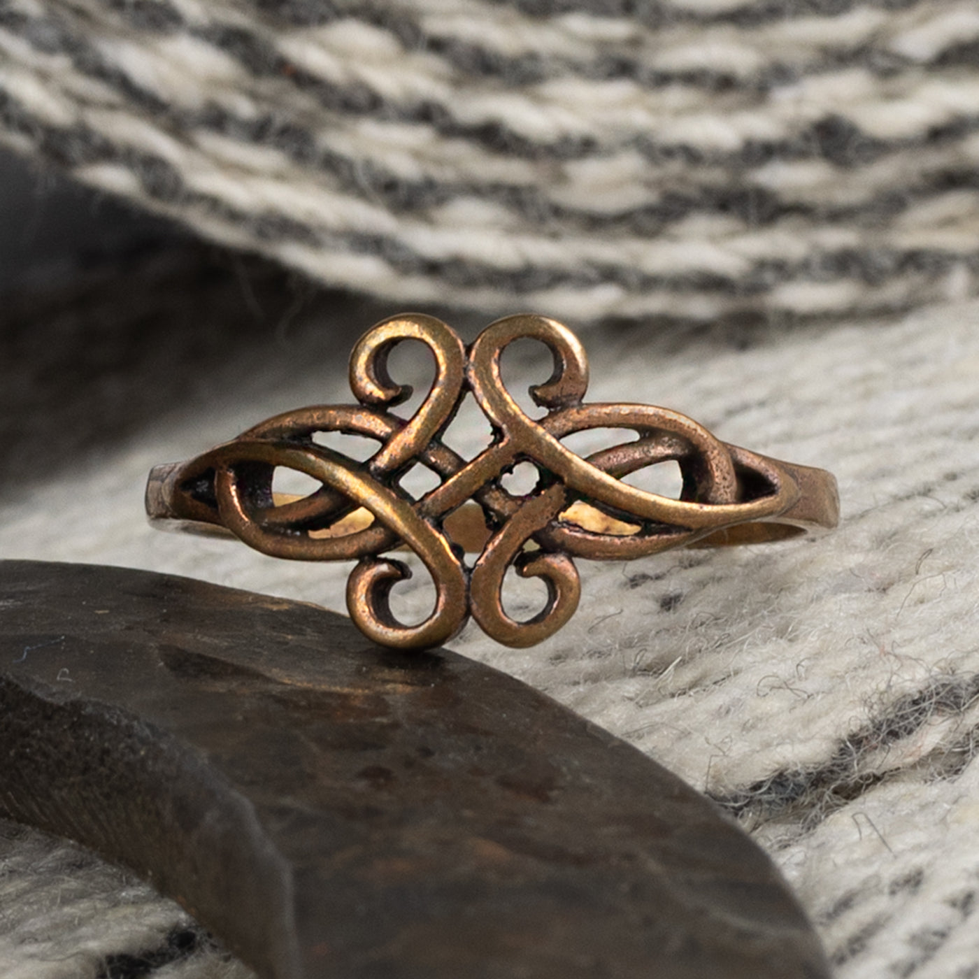 Swirl Ring, Bronze