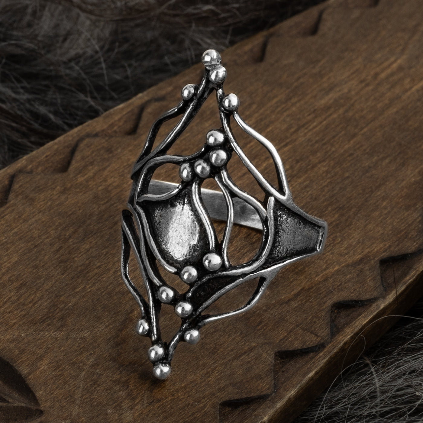 Roots Ring, Sterling Silber