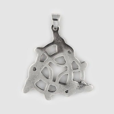 Coiling Triquetra Anhänger, Silber