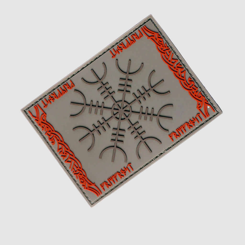 Aegishjalmur Moralpatch, PVC Klettverschluss, Army Tan