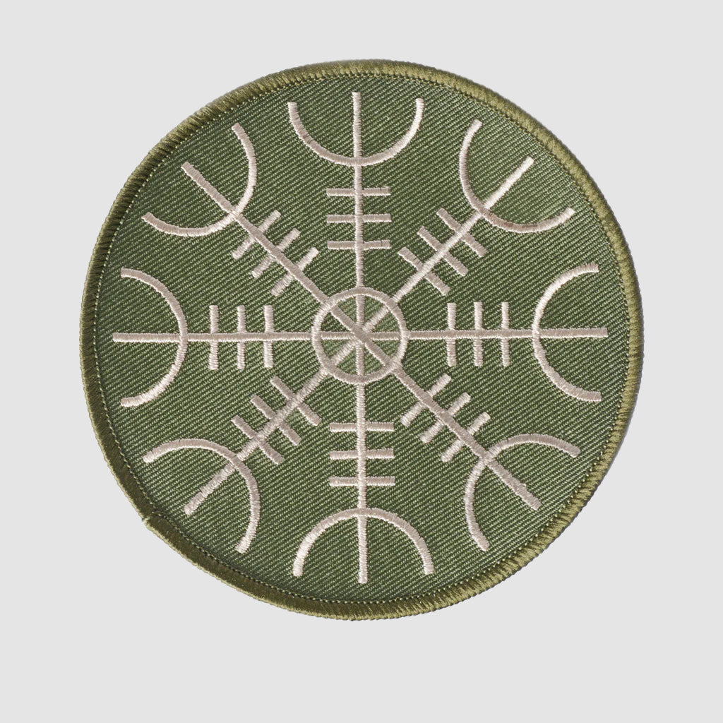 Aegishjalmur Patch, Bestickt, Army Green