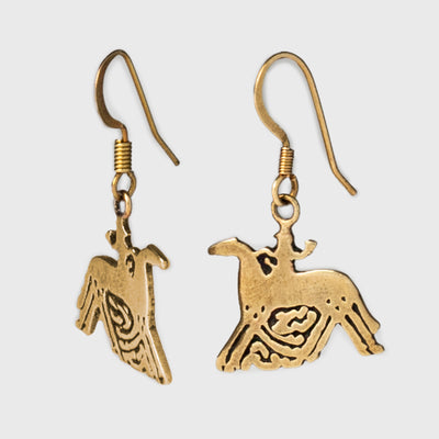 Sleipnir Earrings, Bronze