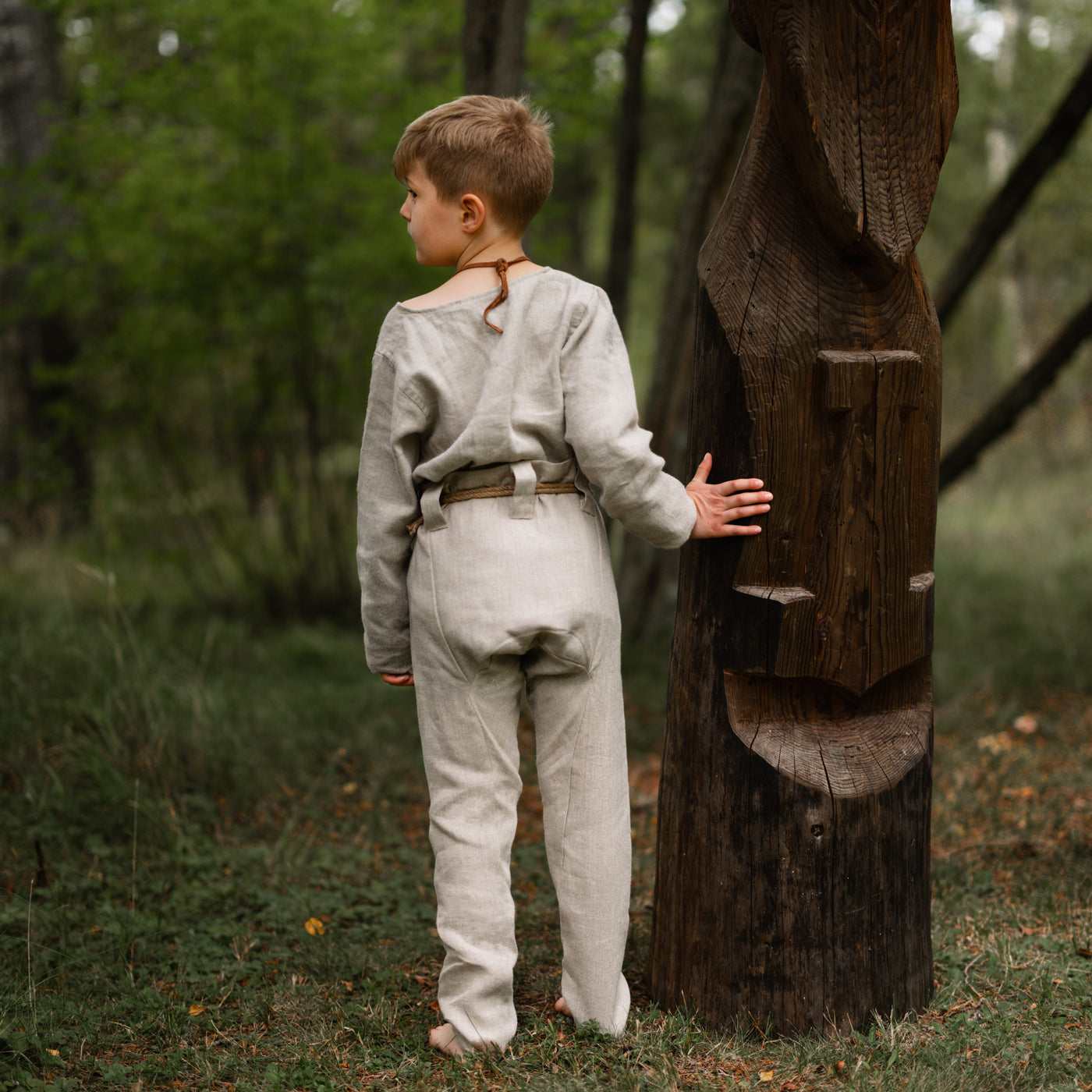 Kinder Leinenhose, Natur