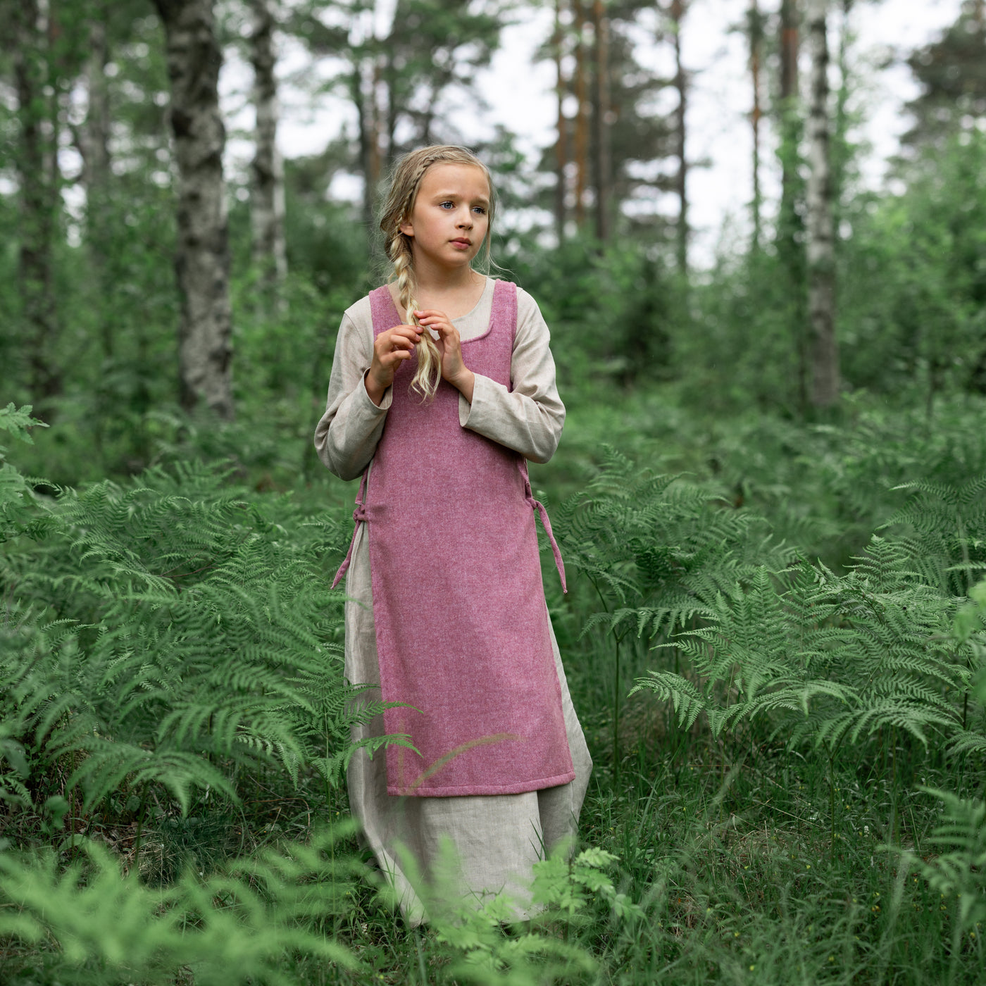 Schürze für Kinder, Rosa (nur Schürze, Kleid nicht enthalten)