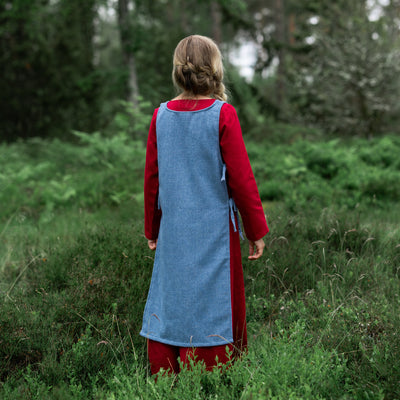 Kids Apron Dress, Red / Blue Apron