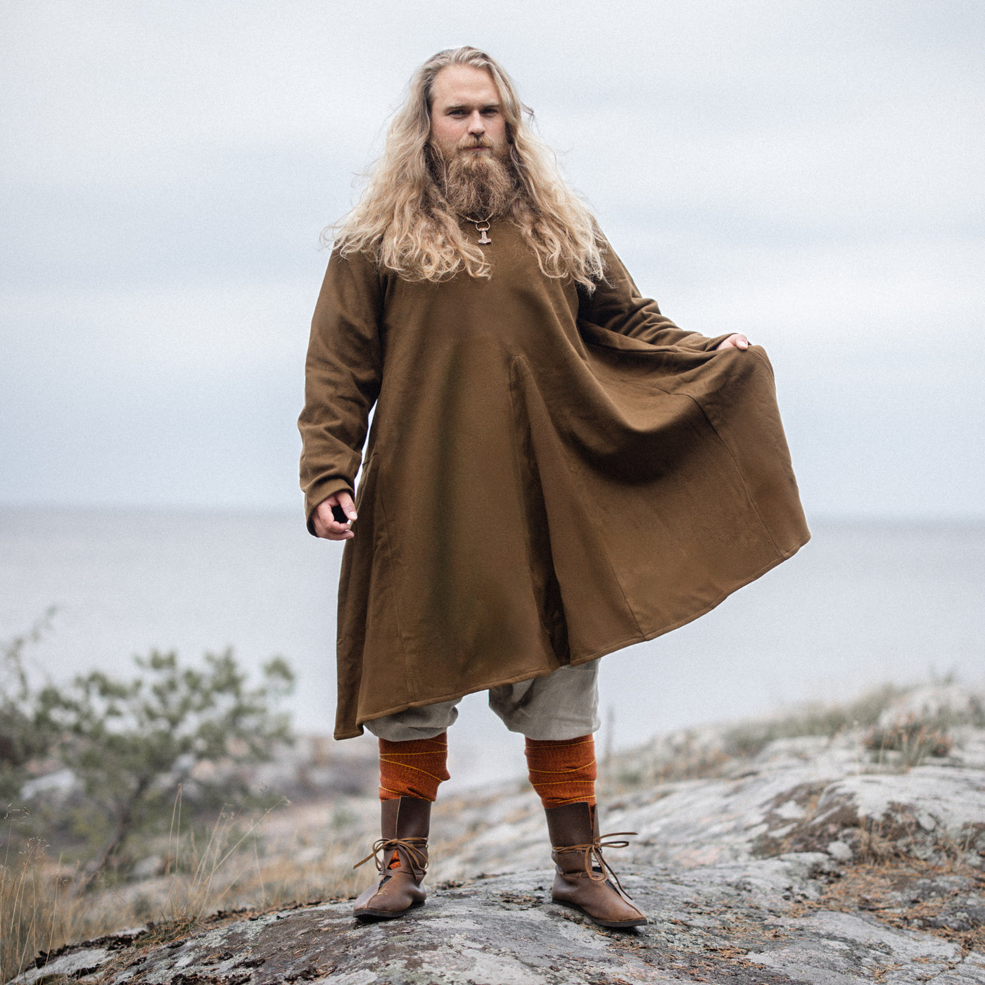 Viking Wool Tunic, Moselund, Brown