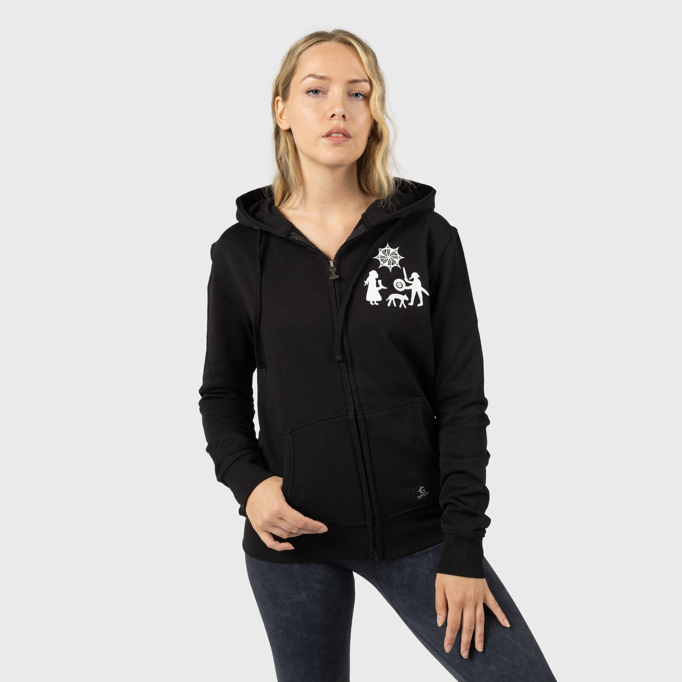 Damen Premium Zoodie, Gute Stone, Schwarz