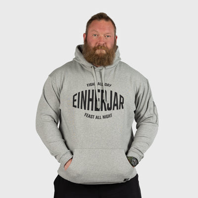 Classic Hoodie, Einherjar Feast, Grau Melange