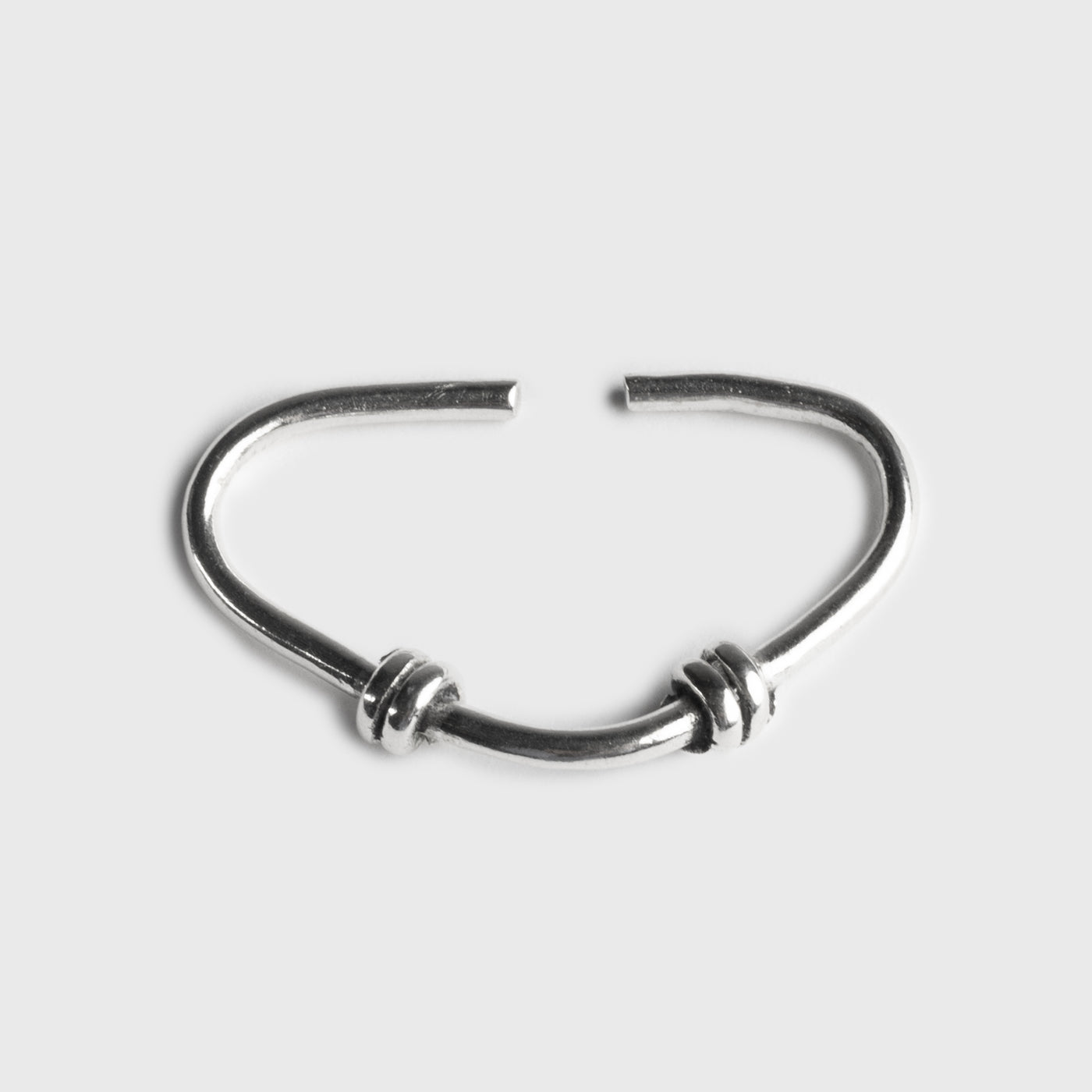 Triangular Pendant Ring, Silver