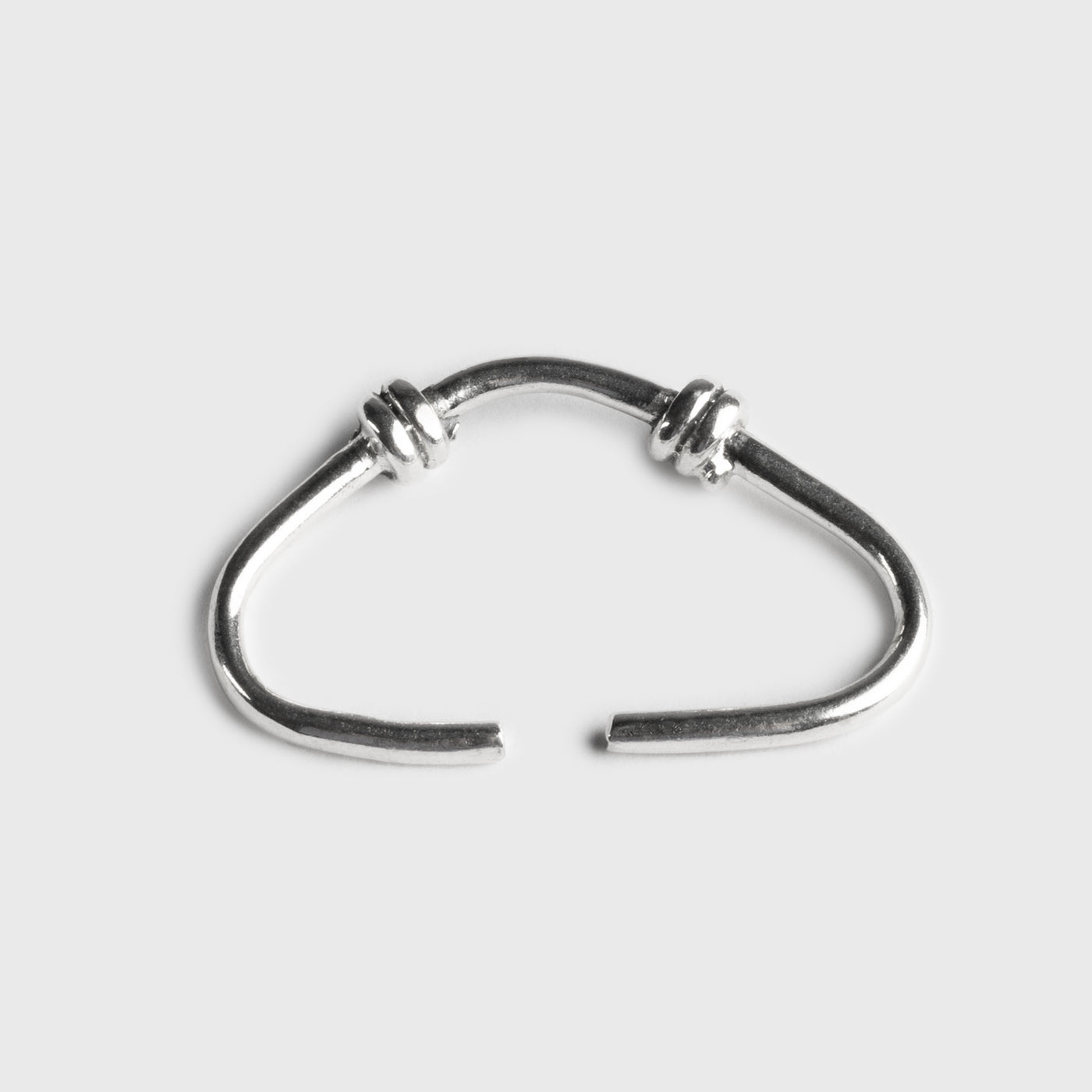 Triangular Pendant Ring, Silver