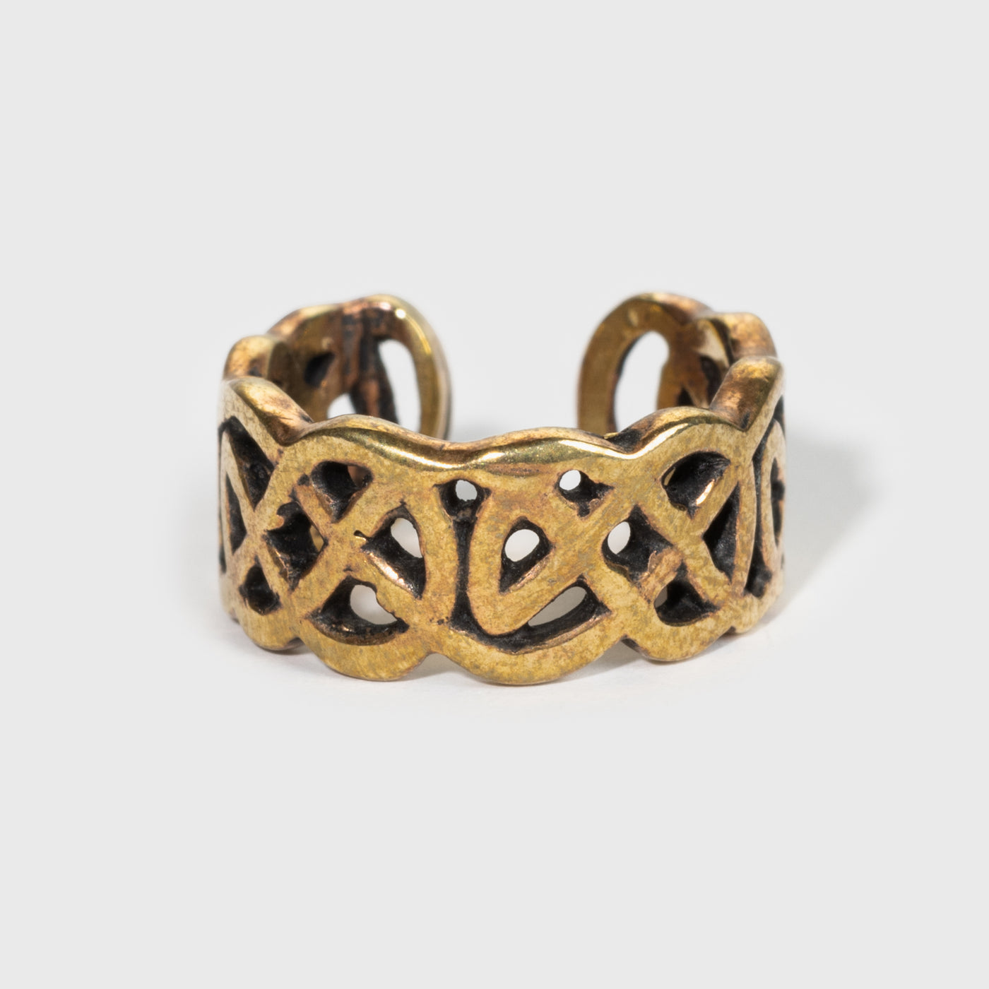 Braided Cuff Earring, Bronze