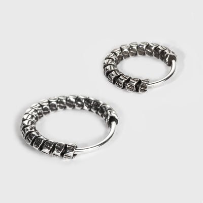 Silber Nasenring, segmentiertes Design mit oxidierter Oberfläche