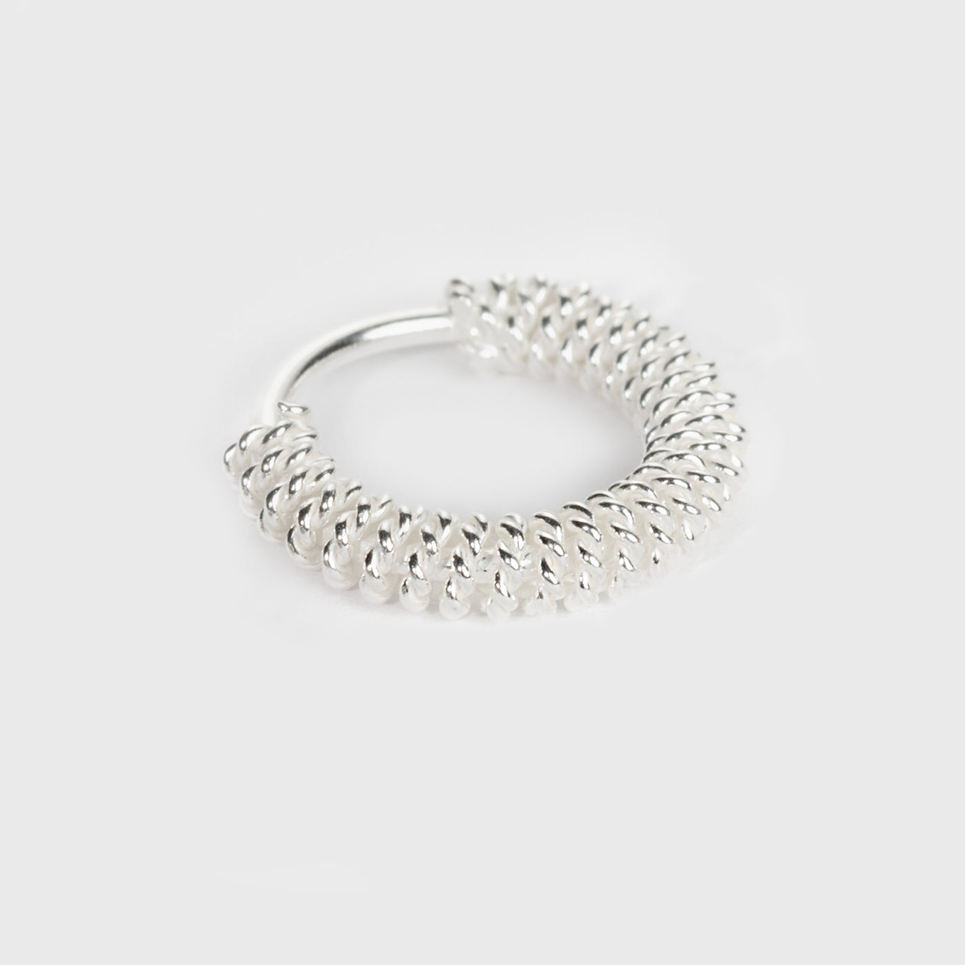 Nasenring aus Silber, geflochtenes Design