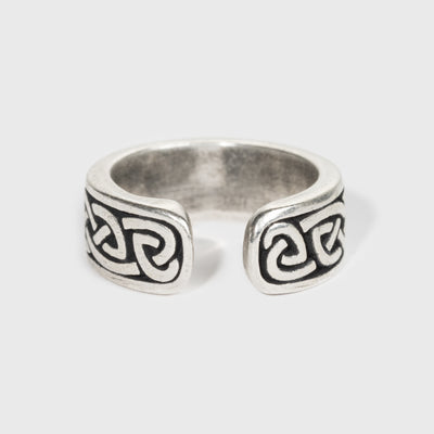 Ohrklammer mit Knotenmuster, Sterlingsilber