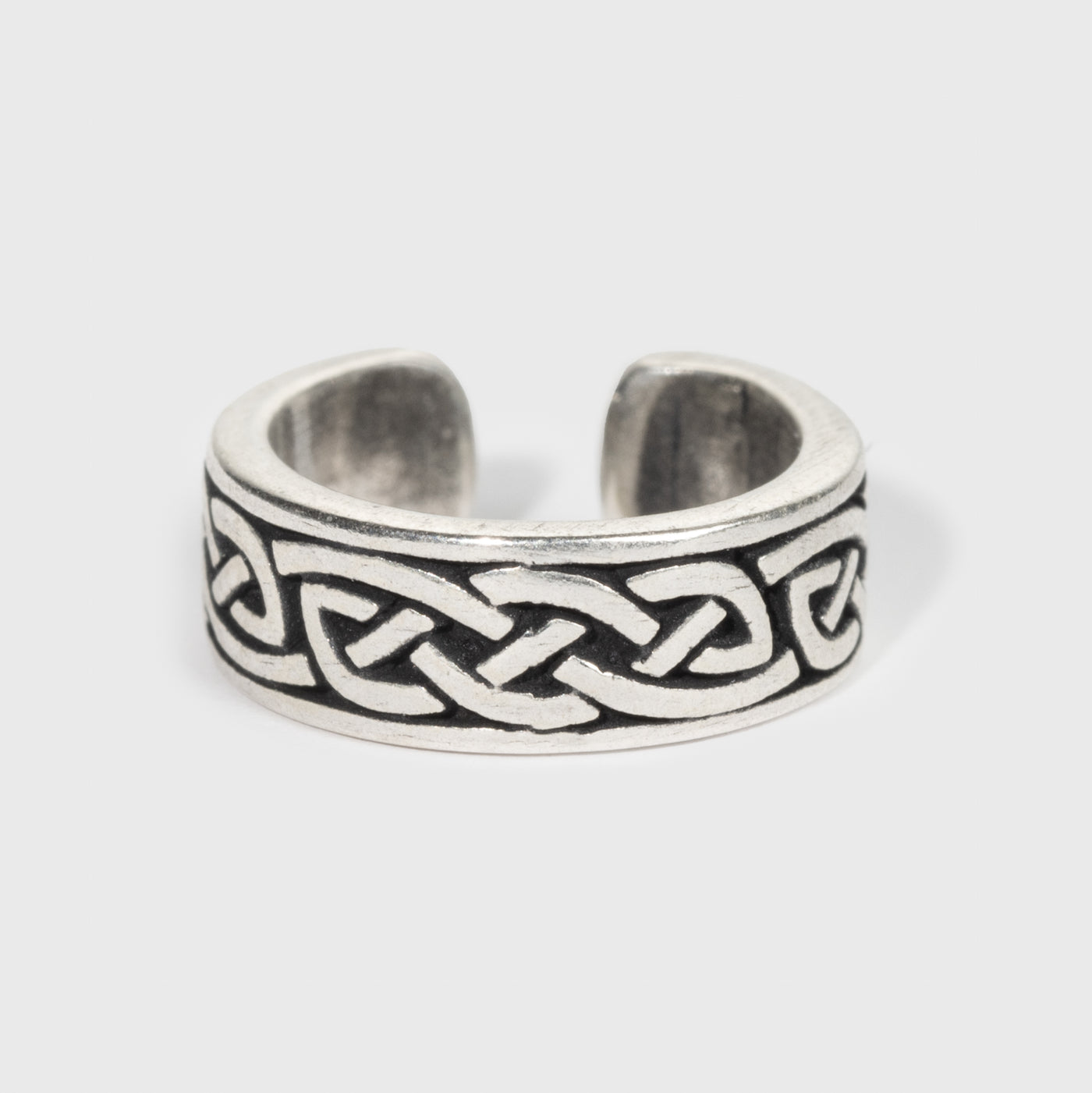 Ohrklammer mit Knotenmuster, Sterlingsilber