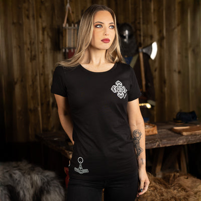 Damen Premium Tee, Volund, Schwarz