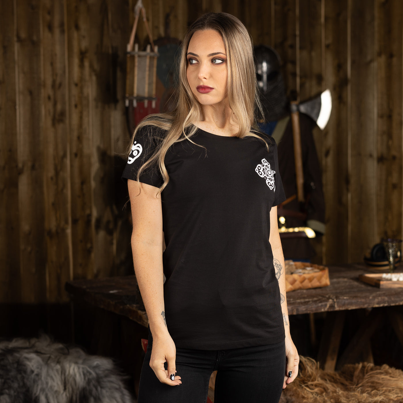 Damen Premium Tee, Varby, Schwarz