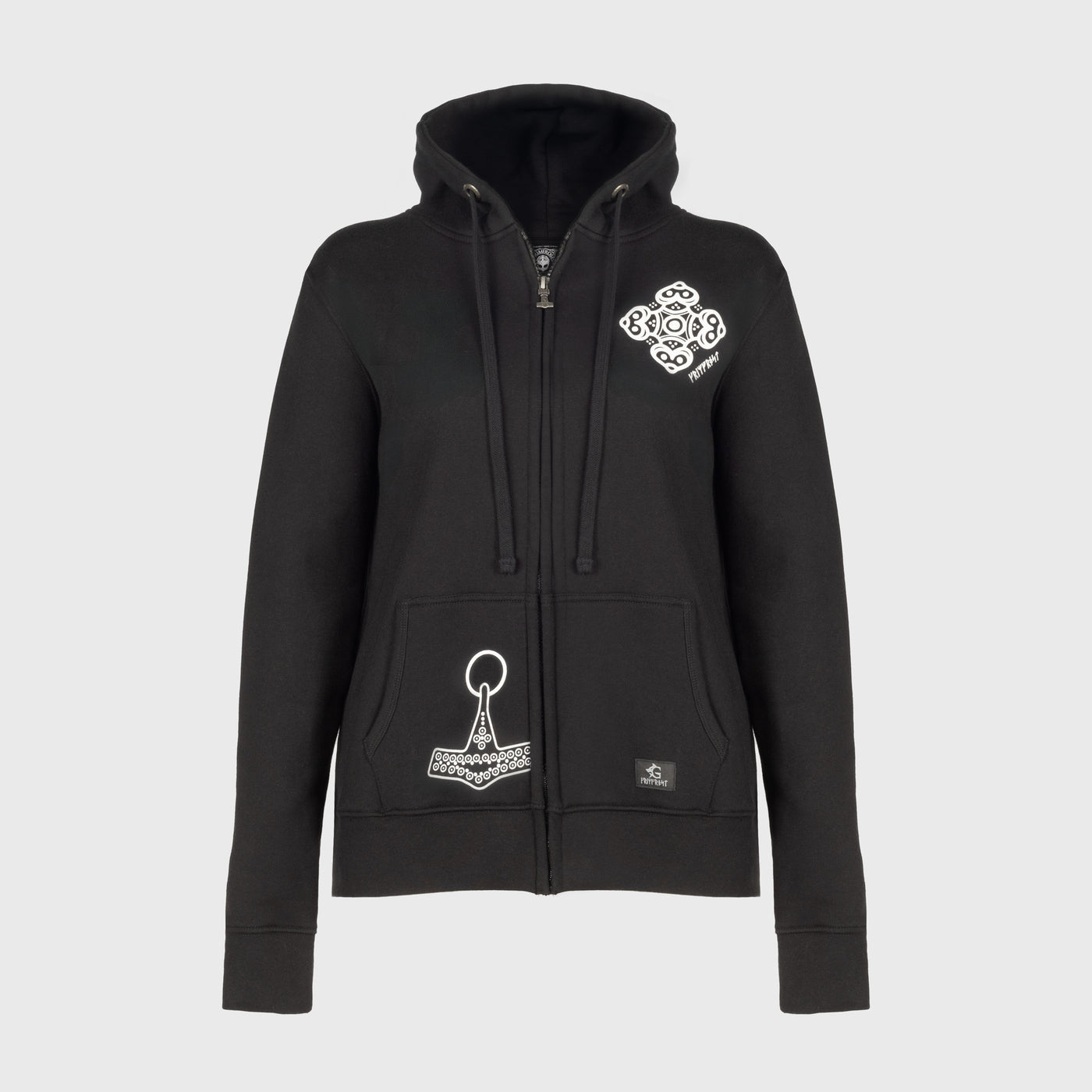 Damen Premium Zoodie, Volund, Schwarz