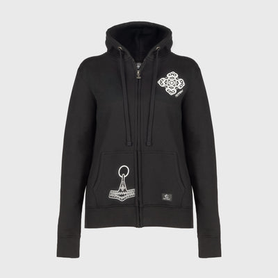 Damen Premium Zoodie, Volund, Schwarz