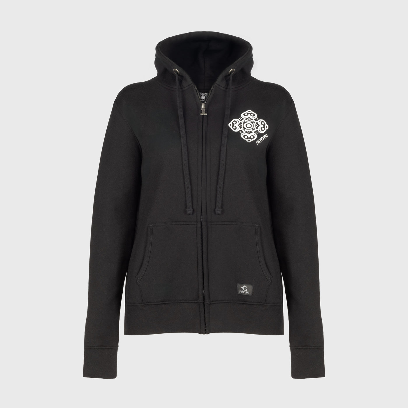 Damen Premium Zoodie, Varby, Schwarz