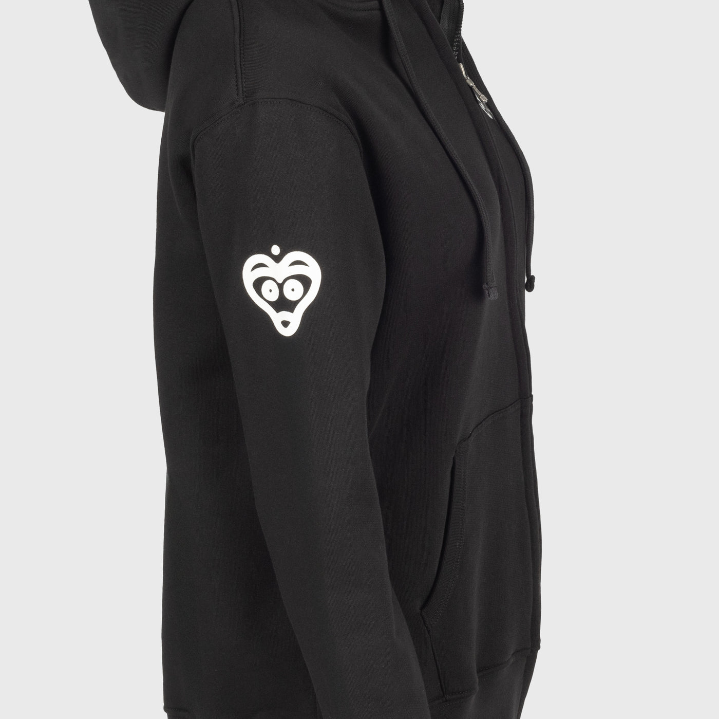 Damen Premium Zoodie, Varby, Schwarz
