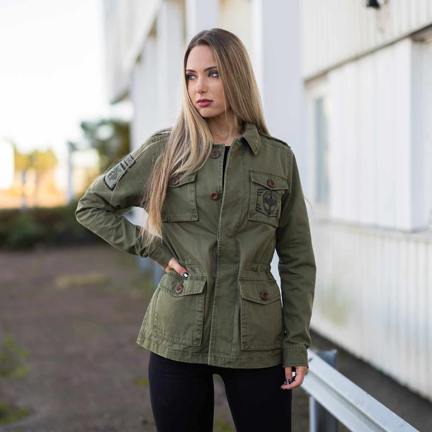 Damen Grimfrost Field Jacket, Grün