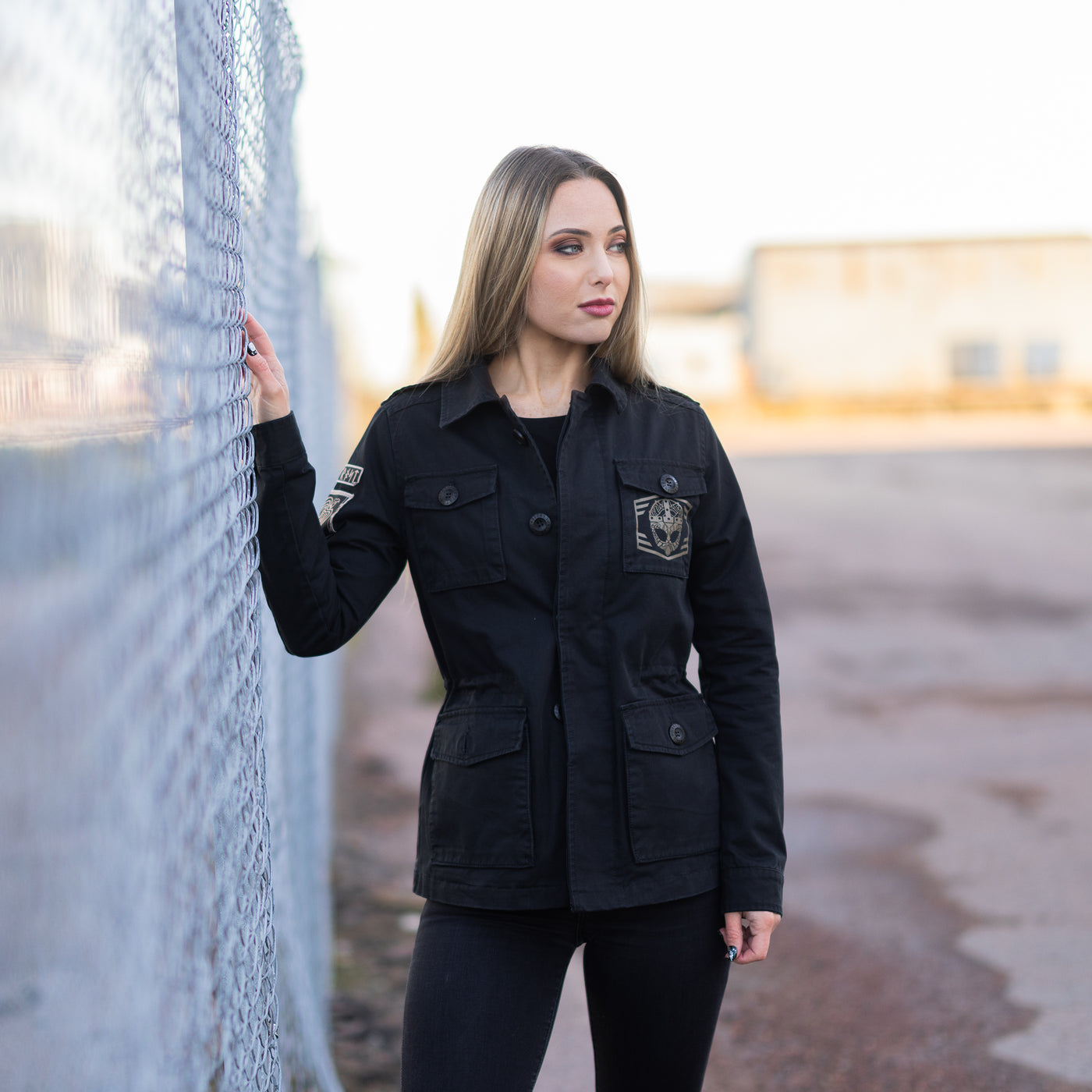 Damen Grimfrost Field Jacket, Schwarz