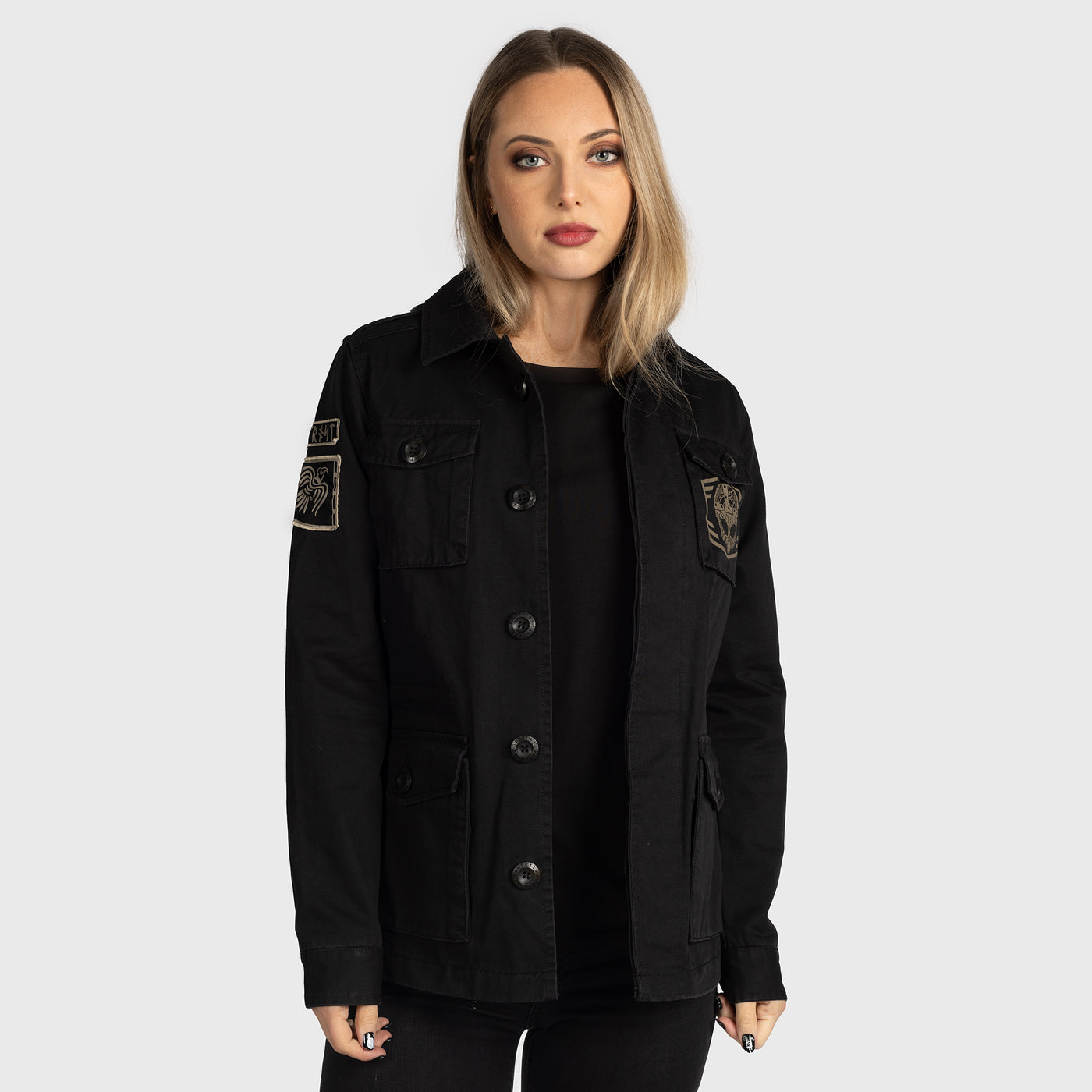 Damen Grimfrost Field Jacket, Schwarz
