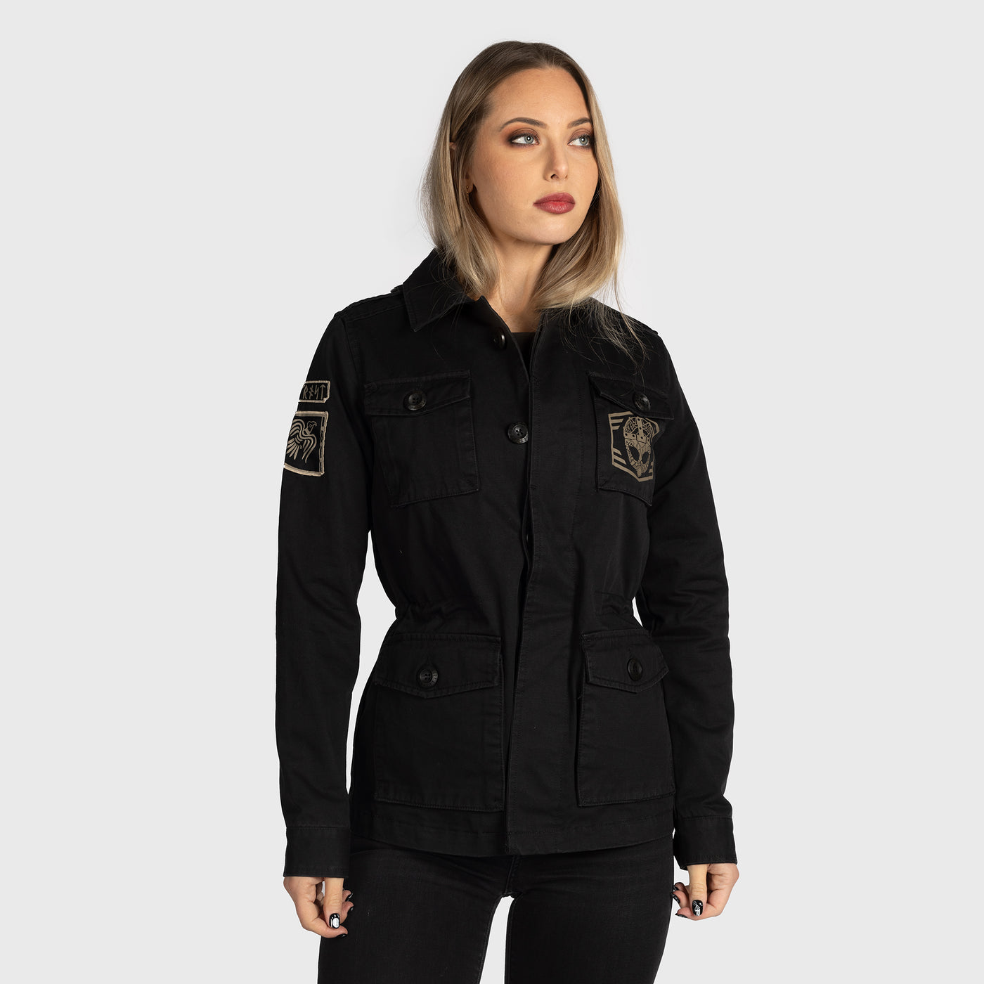 Damen Grimfrost Field Jacket, Schwarz