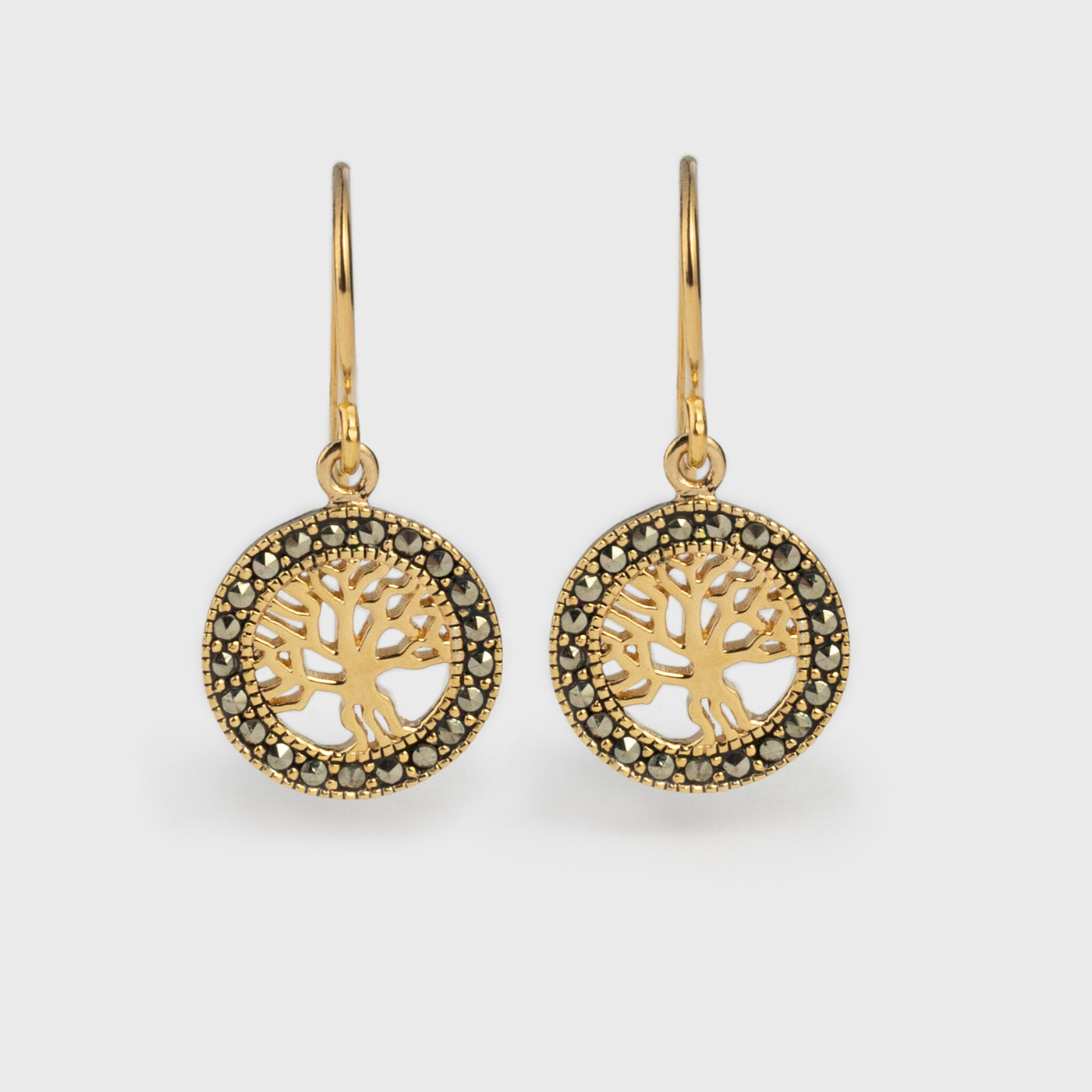 Nine Worlds Earrings, Gold