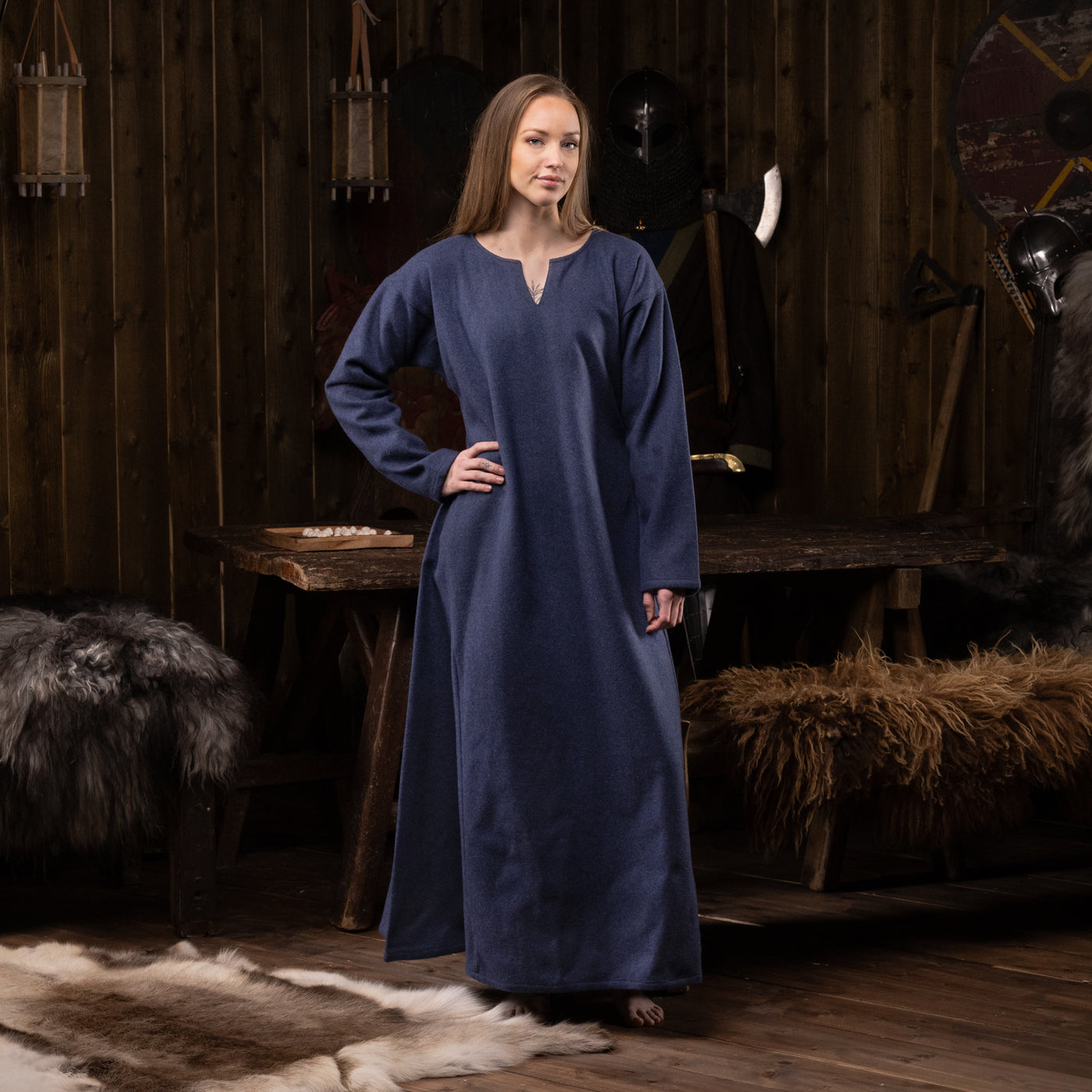 Wiking Kleid, Wolle, Blau