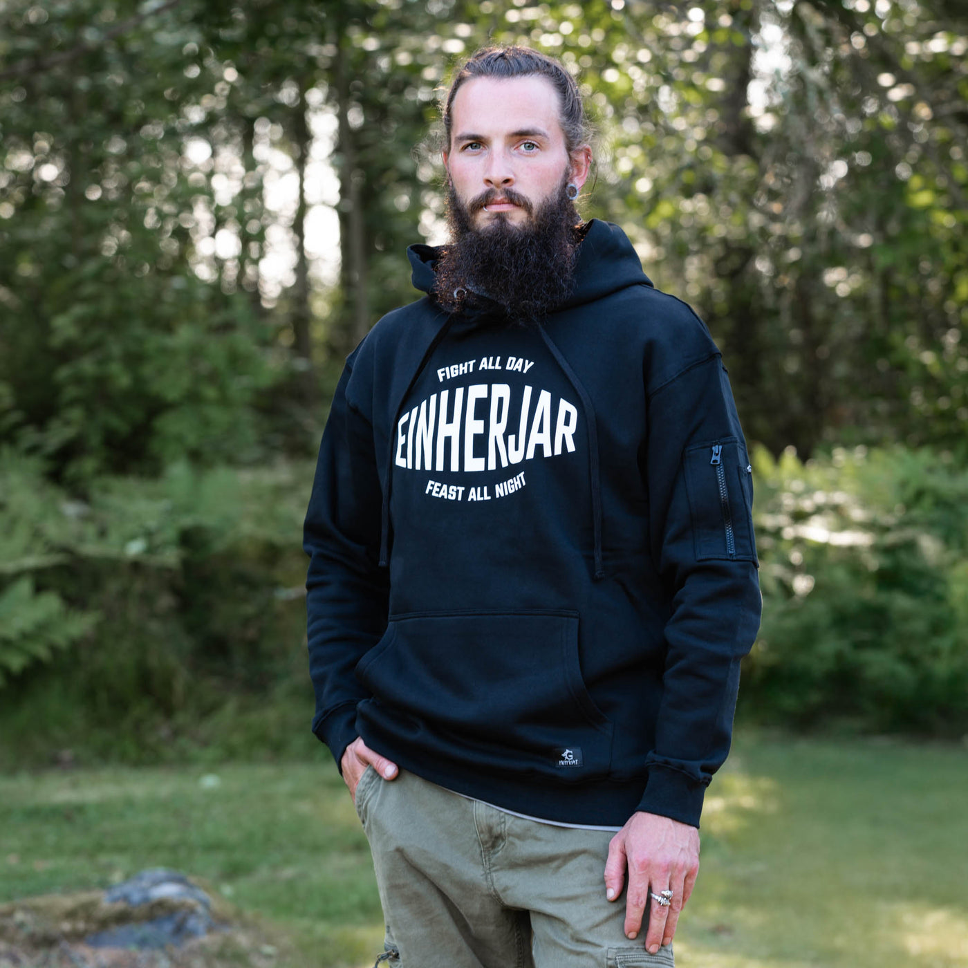 Classic Hoodie, Einherjar, Schwarz