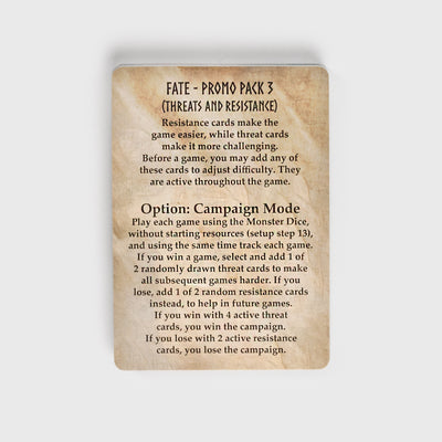 Fate, Promo Pack 3 - Threats and Resistance
