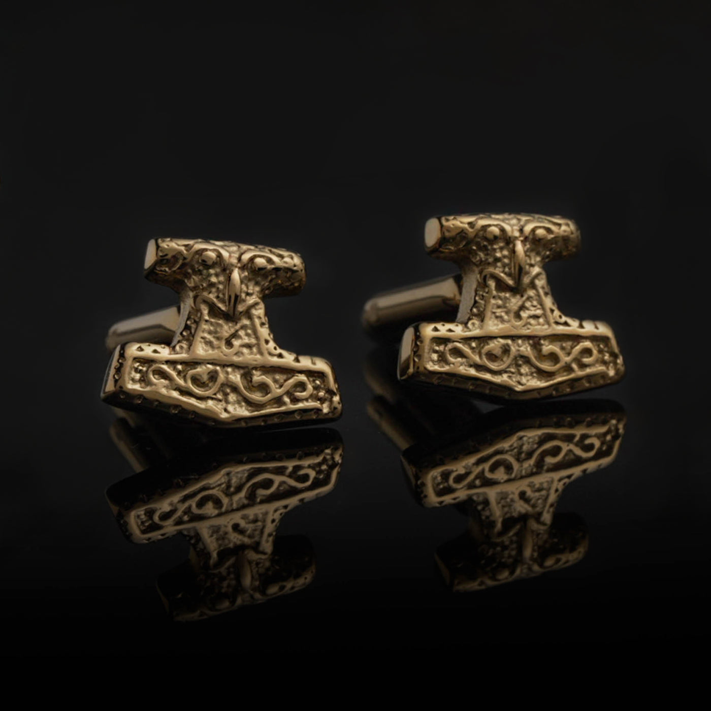 Mjölnir Manshettenknöpfe, Vergoldet