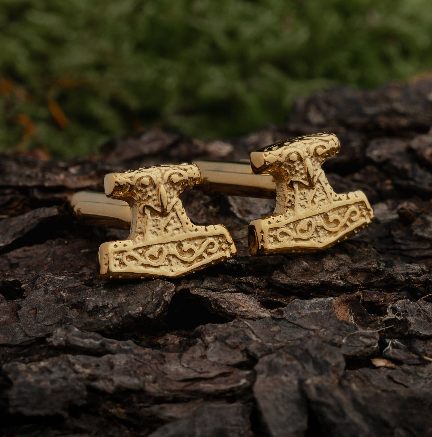Mjölnir Manshettenknöpfe, Vergoldet