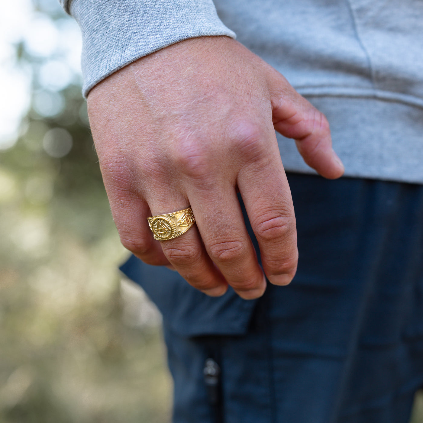 Valknut Ring, Vergoldet