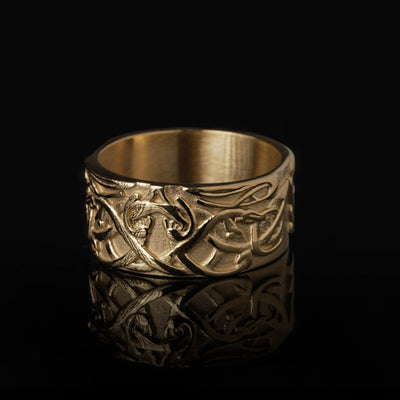 Knotenmuster Ring, Vergoldet