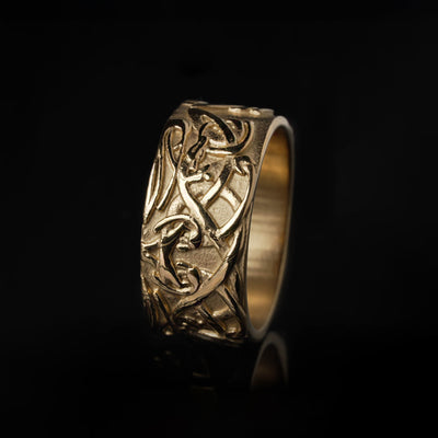 Knotenmuster Ring, Vergoldet