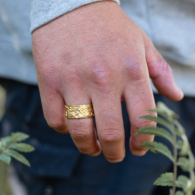 Knotenmuster Ring, Vergoldet
