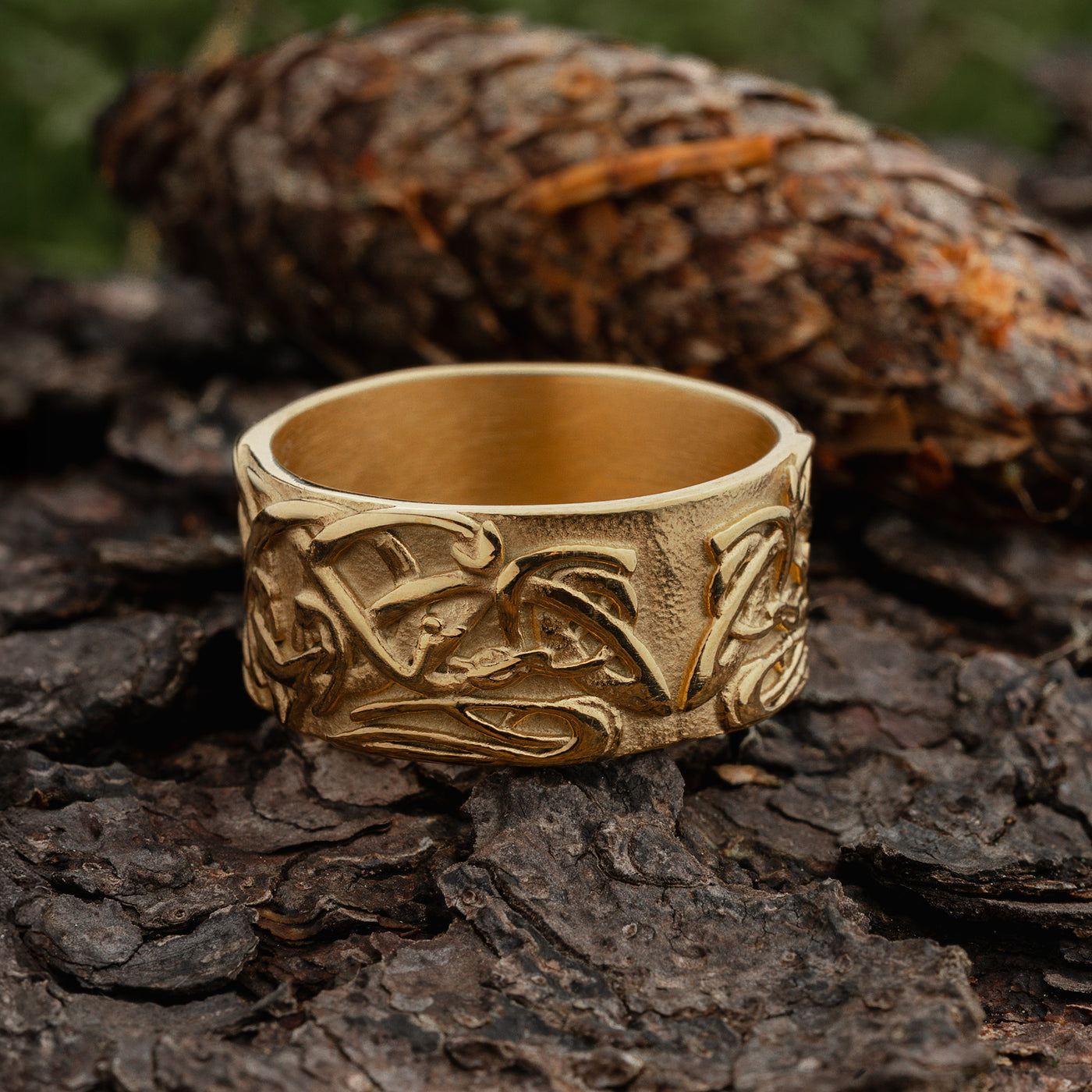 Knotenmuster Ring, Vergoldet