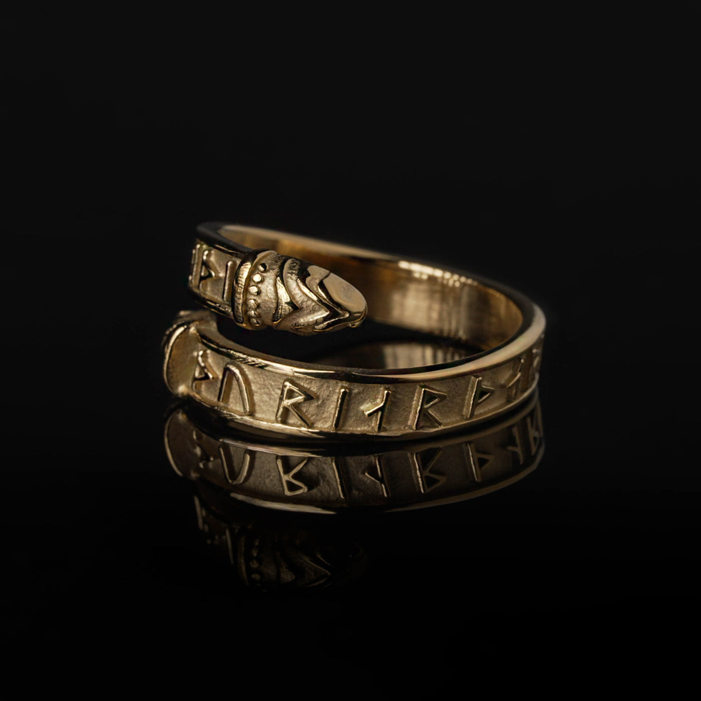 Thor Lindworm Ring, Vergoldet