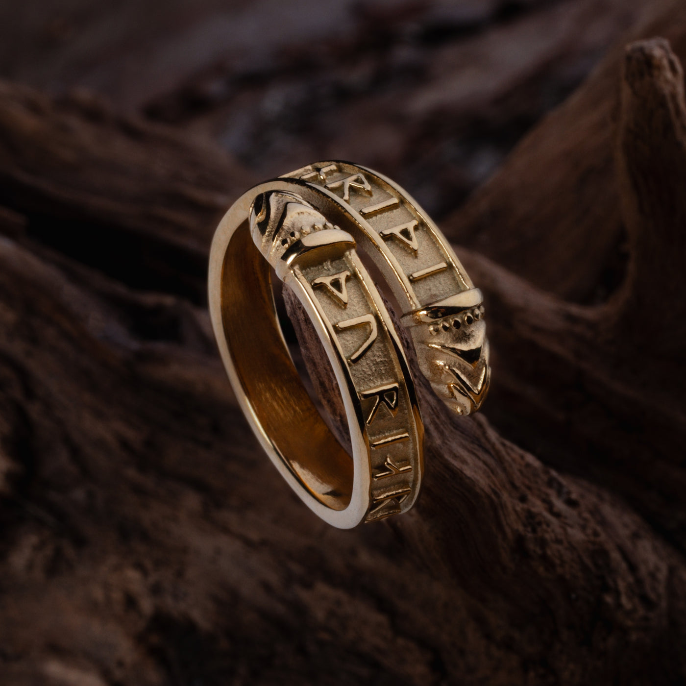 Thor Lindworm Ring, Vergoldet