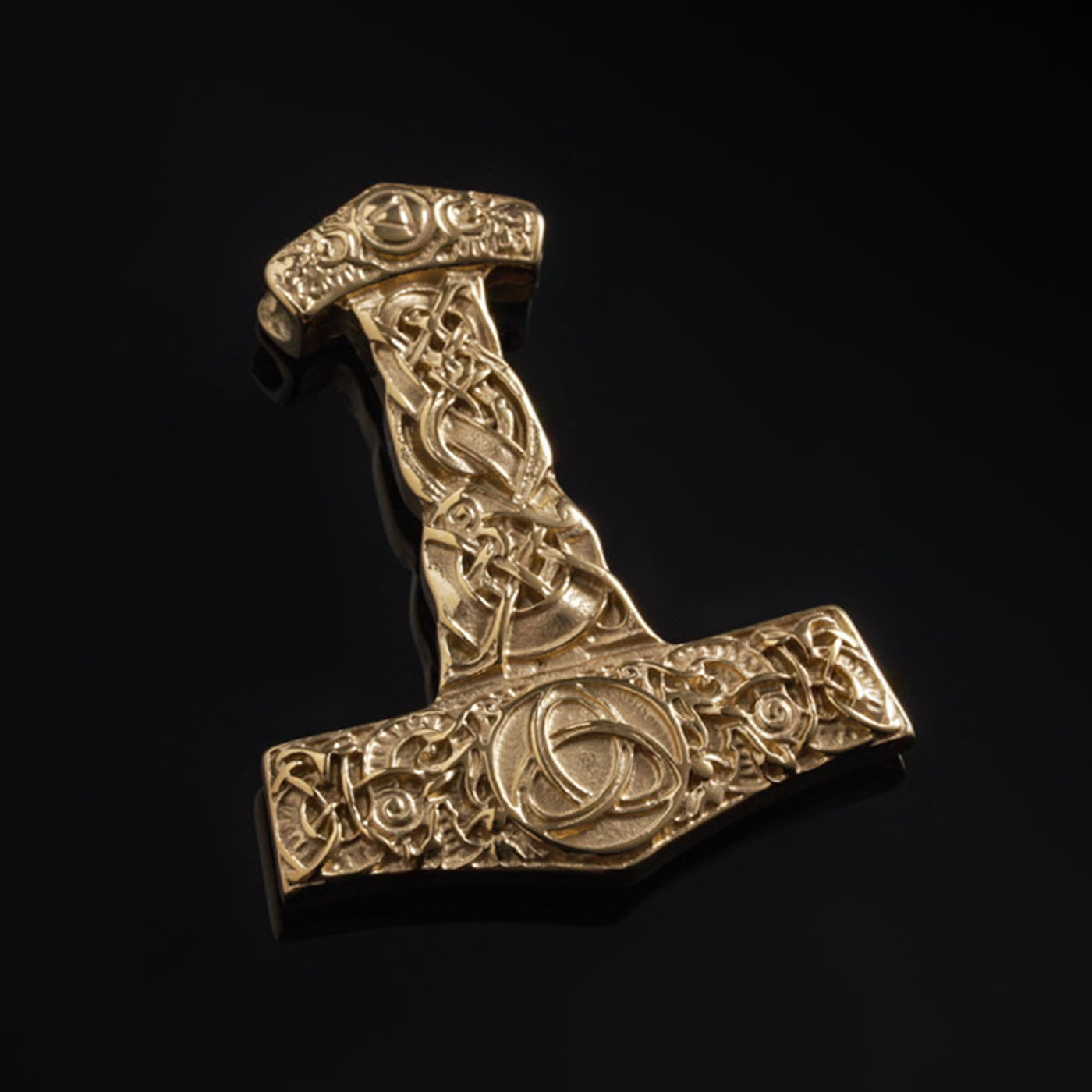 Triquetra Thorshammer, Vergoldet