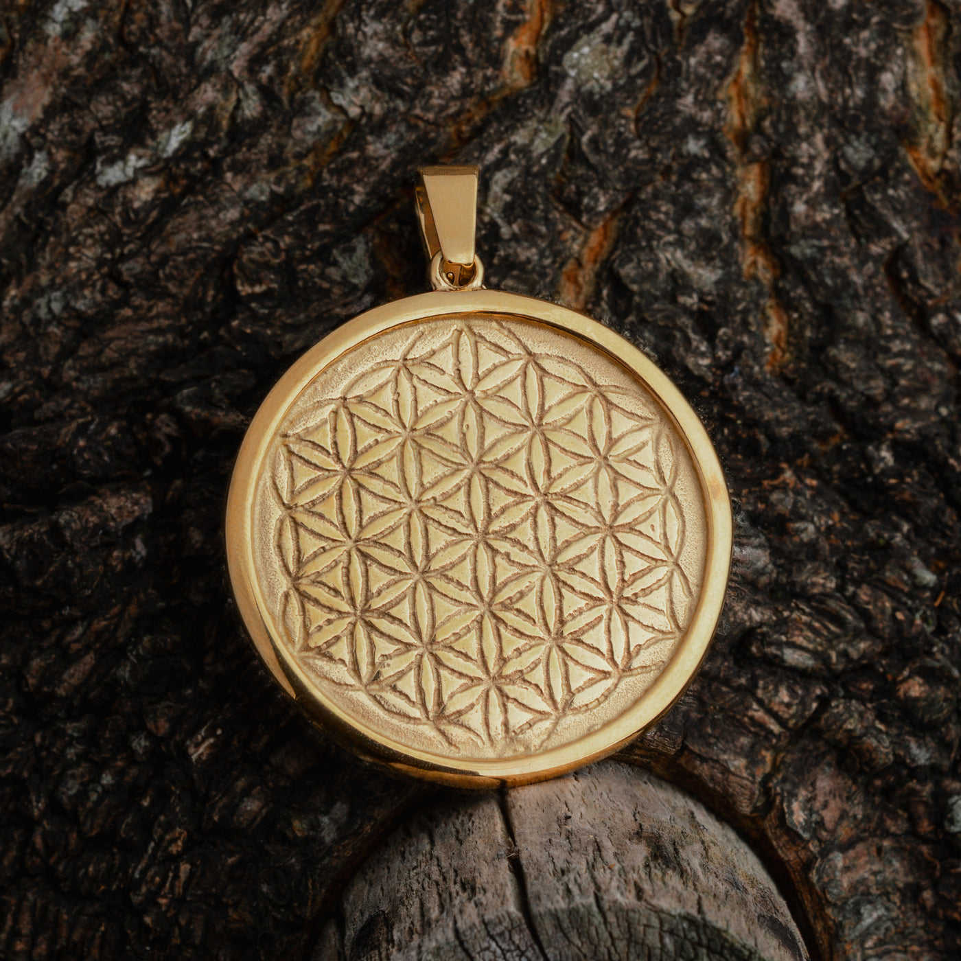 Valknut Anhänger, Vergoldet