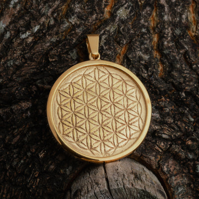 Valknut Anhänger, Vergoldet